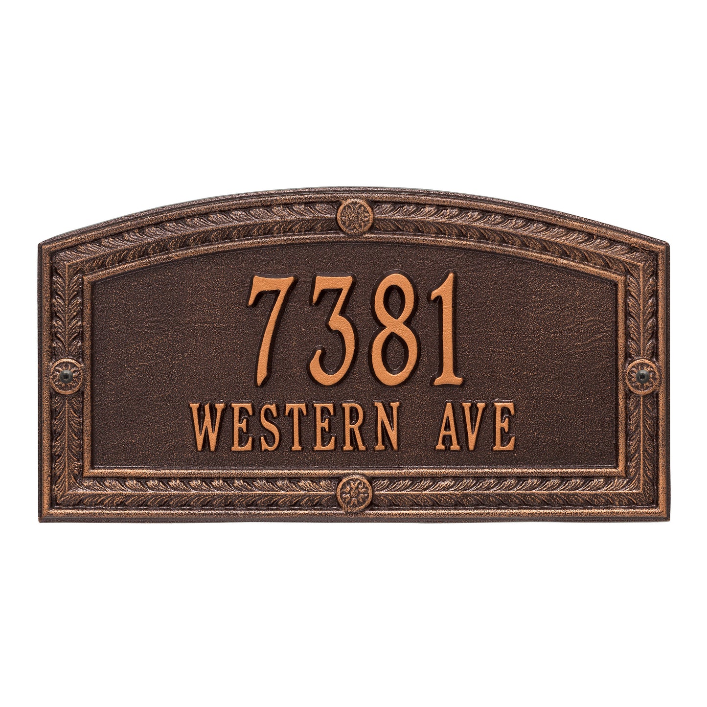Whitehall Products Personalized Hamilton Standard Wall Plaque Two Line Black/gold