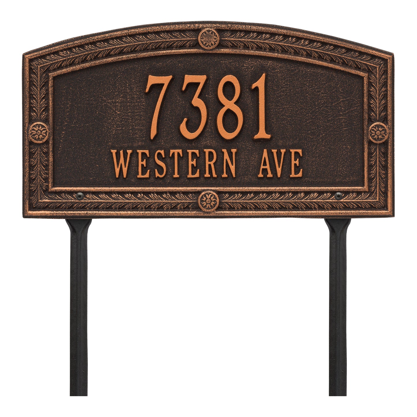 Whitehall Products Personalized Hamilton Standard Lawn Plaque Two Line Bronze/gold