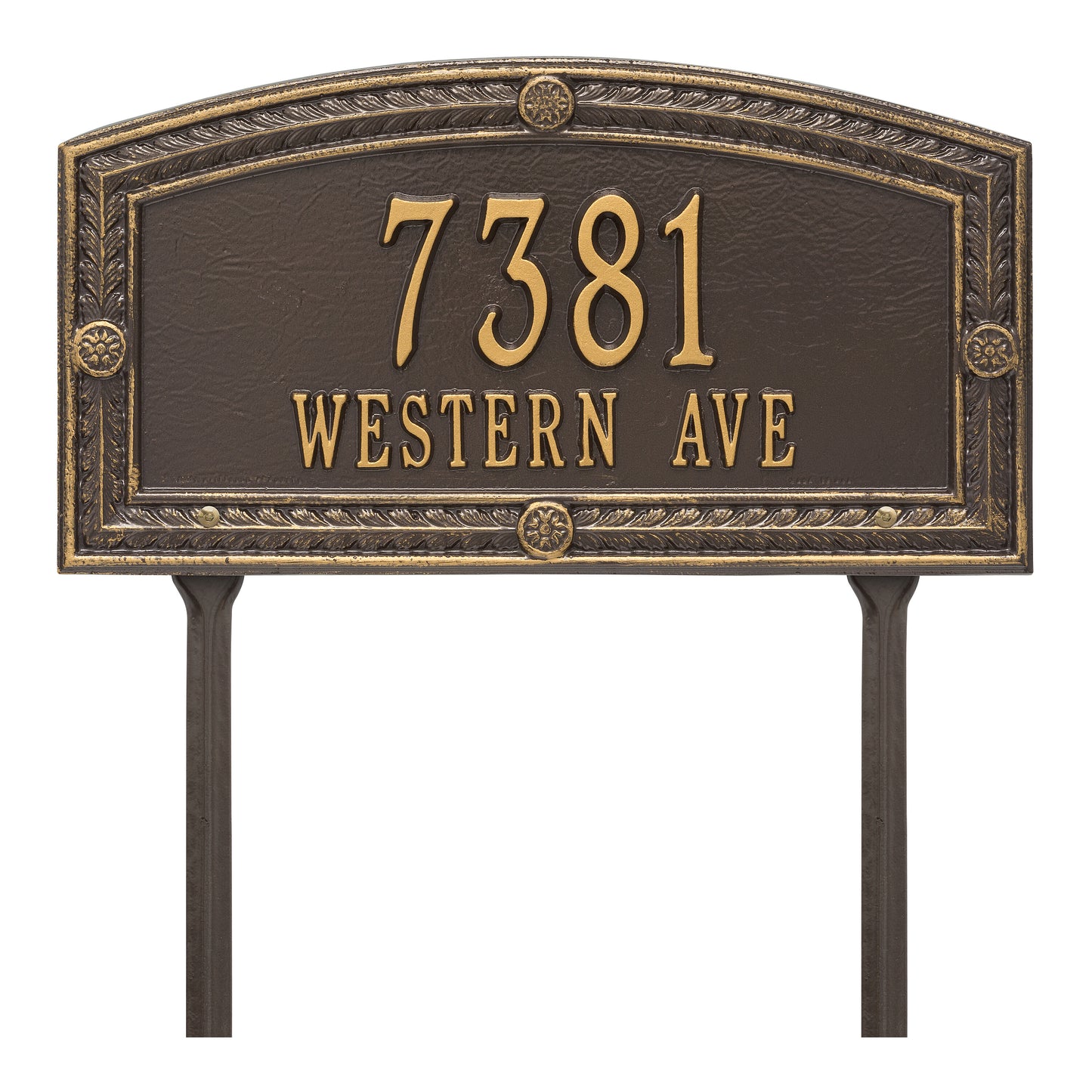 Whitehall Products Personalized Hamilton Standard Lawn Plaque Two Line
