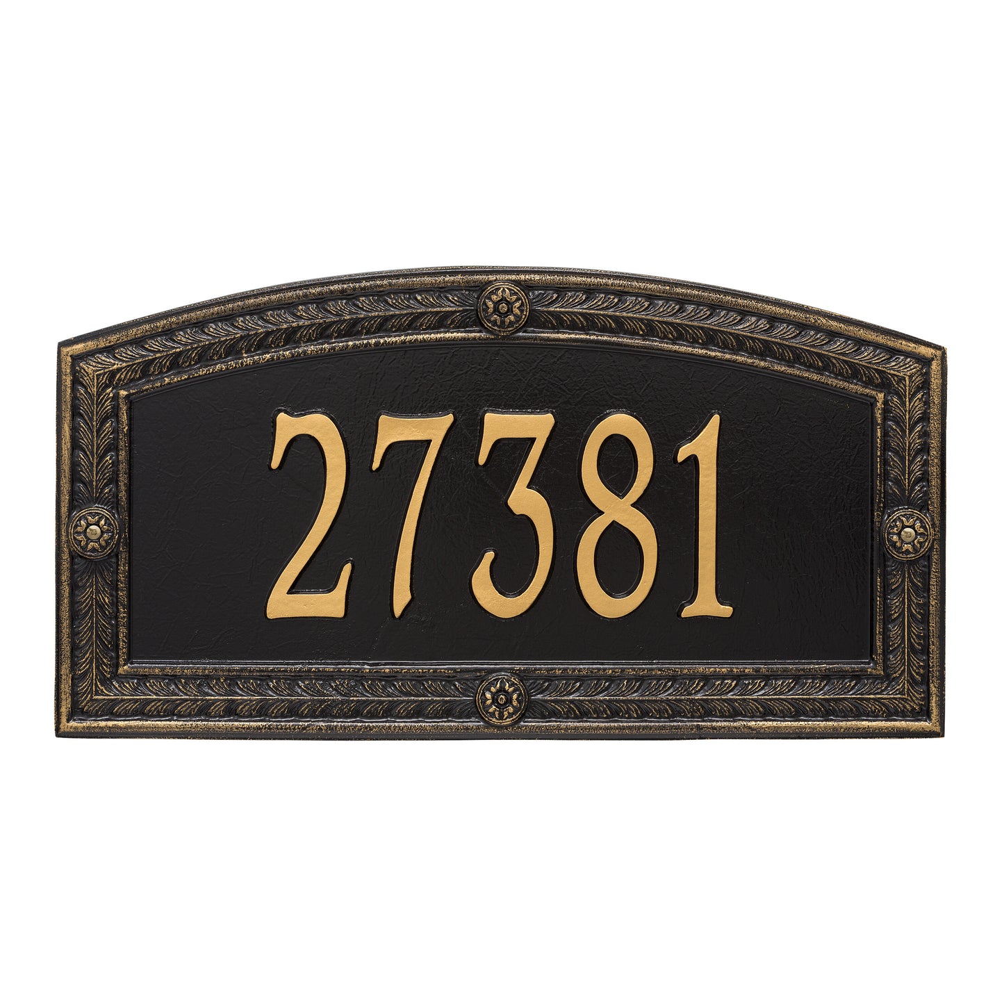 Whitehall Products Personalized Hamilton Estate Wall Plaque One Line Black/silver