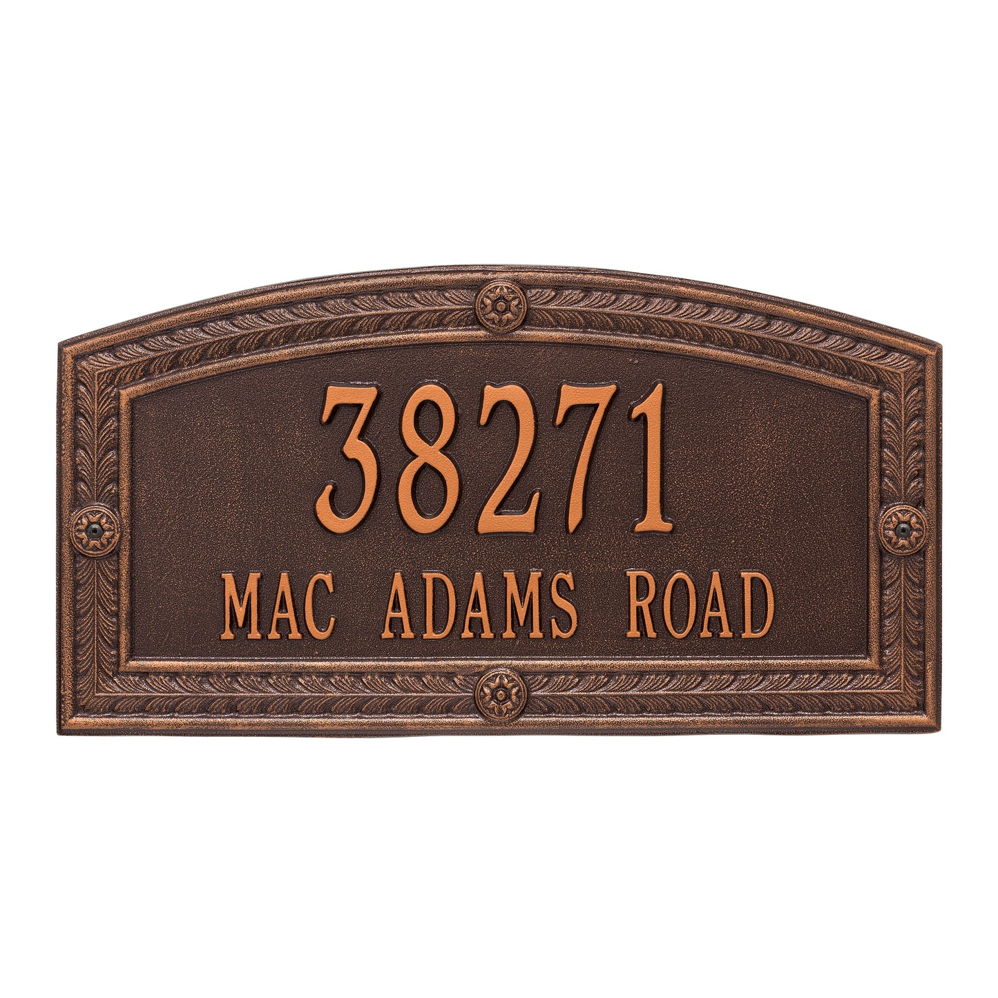 Whitehall Products Personalized Hamilton Estate Wall Plaque Two Line Black/gold