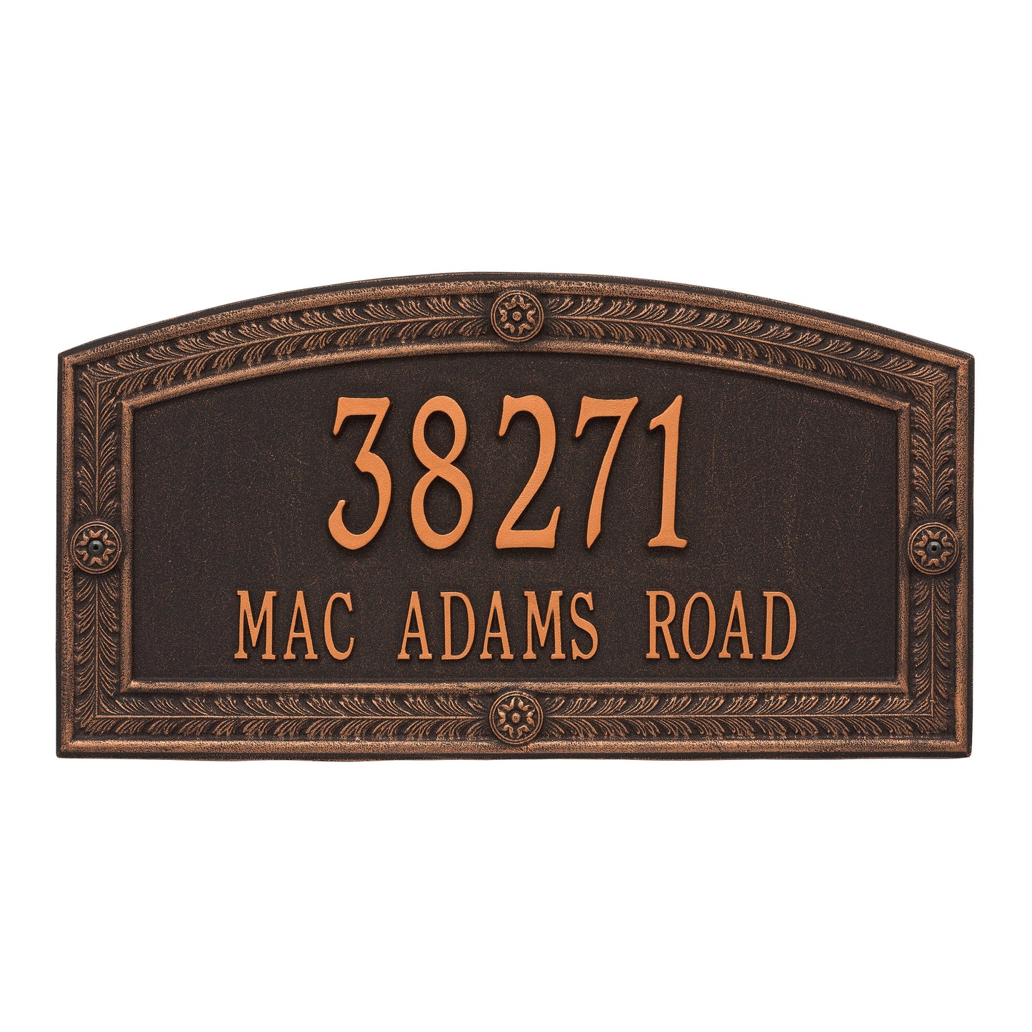 Whitehall Products Personalized Hamilton Estate Wall Plaque Two Line Bronze/gold