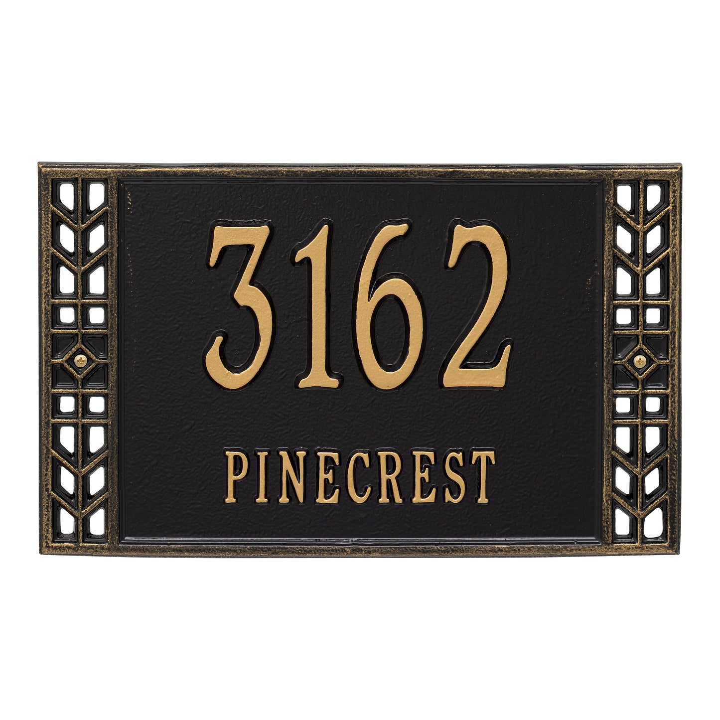 Whitehall Products Personalized Boston Standard Wall Plaque Two Line Black/silver