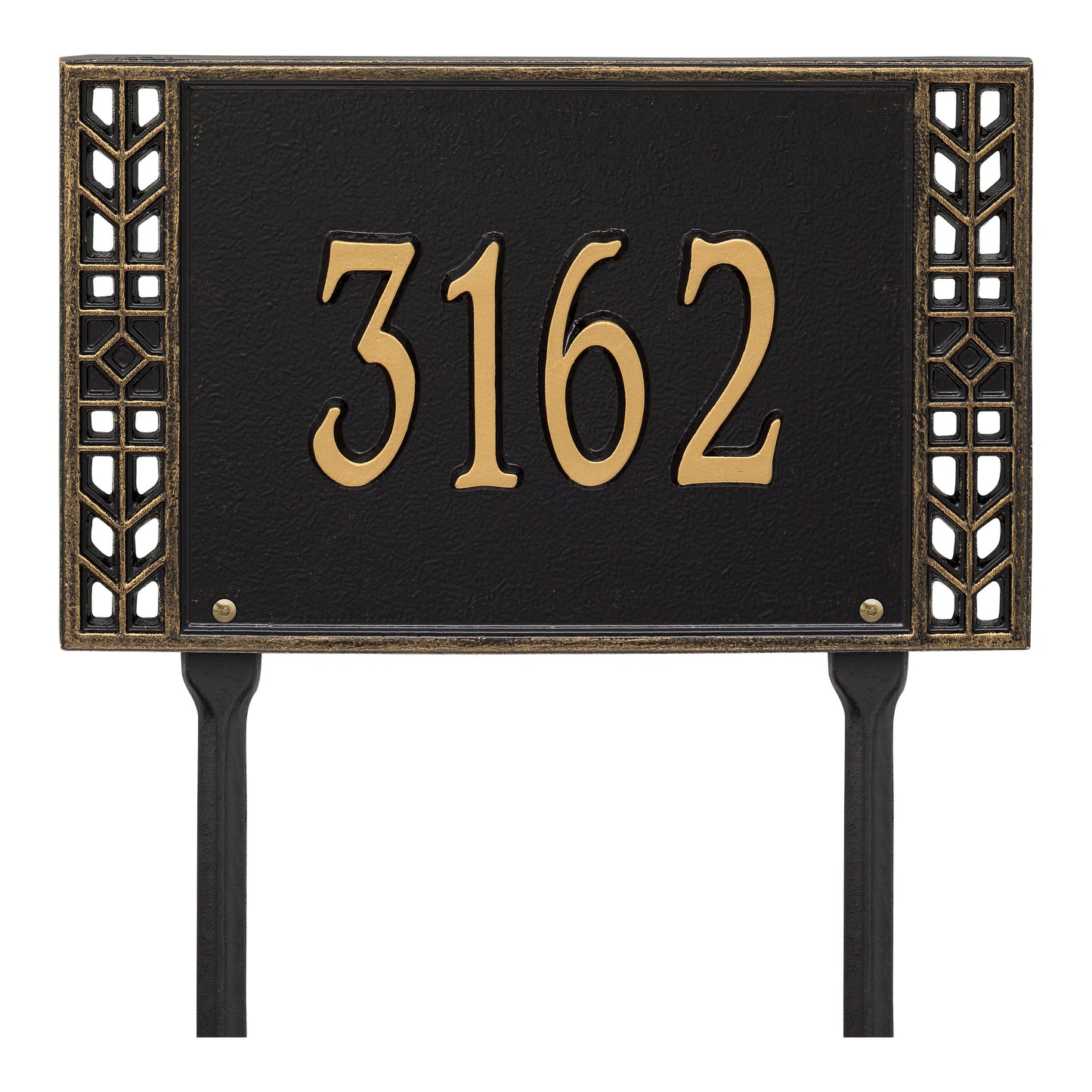 Whitehall Products Personalized Boston Standard Lawn Plaque One Line Black/silver