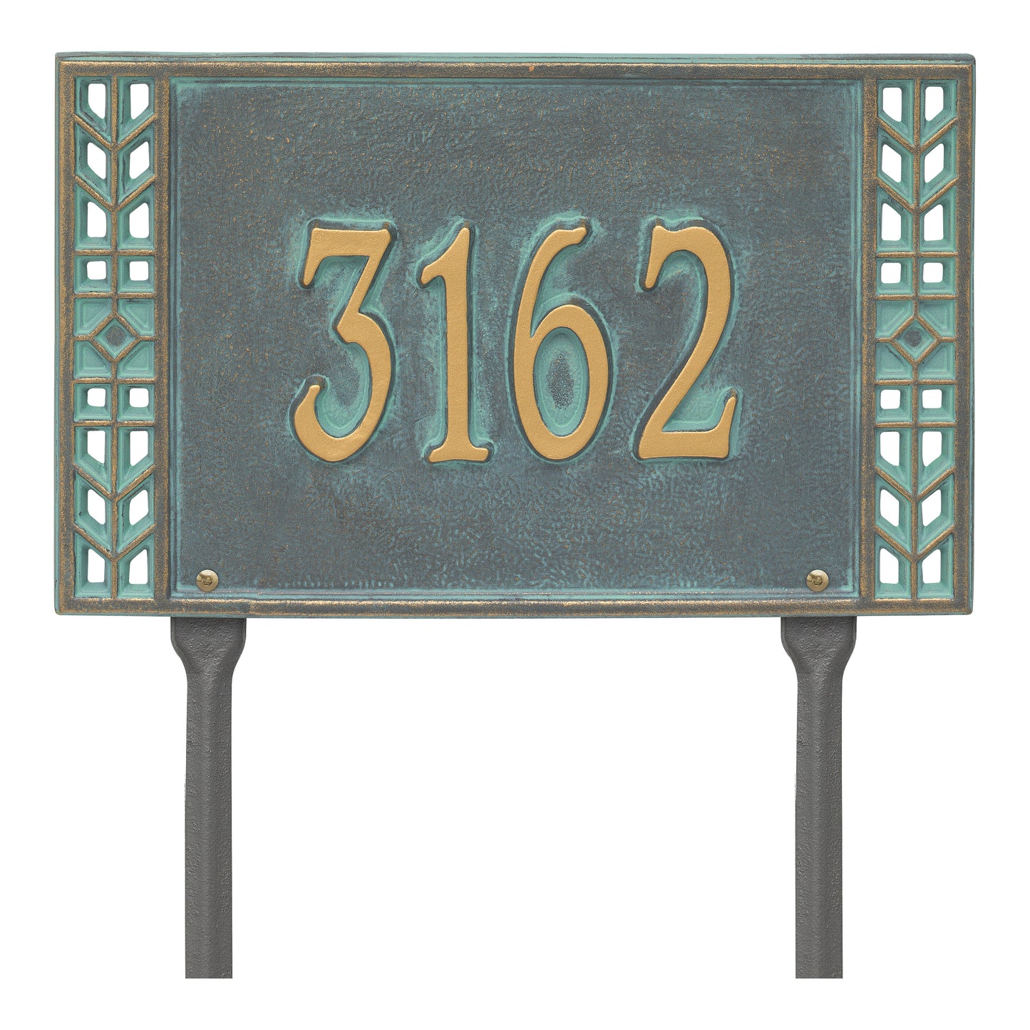 Whitehall Products Personalized Boston Standard Lawn Plaque One Line Oil Rubbed Bronze