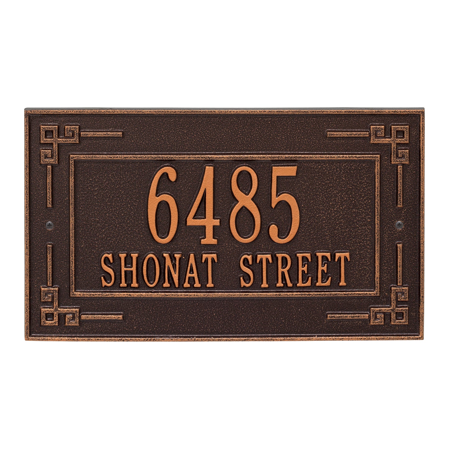 Whitehall Products Personalized Key Corner Standard Wall Plaque Two Line Black/gold