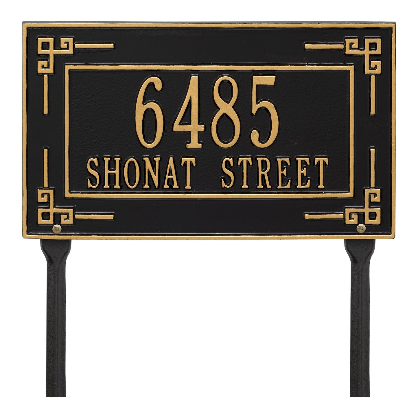 Whitehall Products Personalized Key Corner Standard Lawn Plaque Two Lines Bronze/verdigris