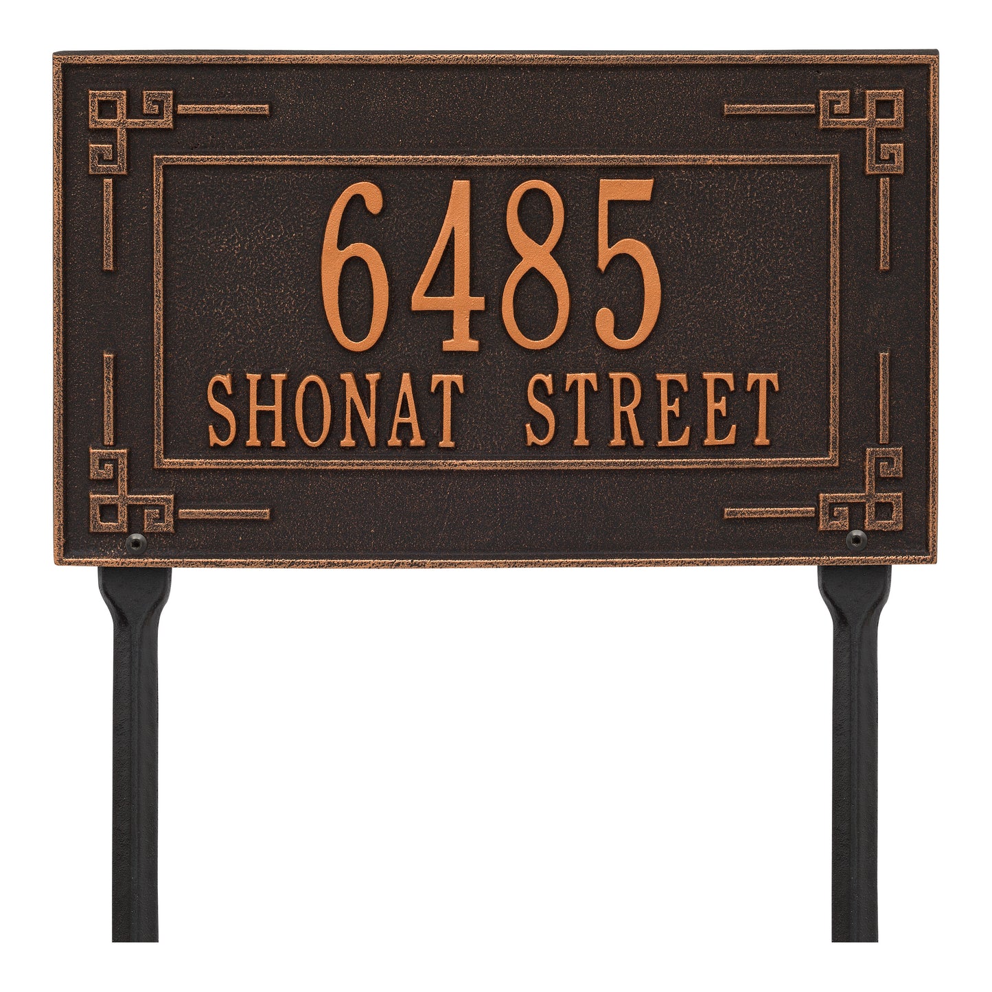 Whitehall Products Personalized Key Corner Standard Lawn Plaque Two Lines