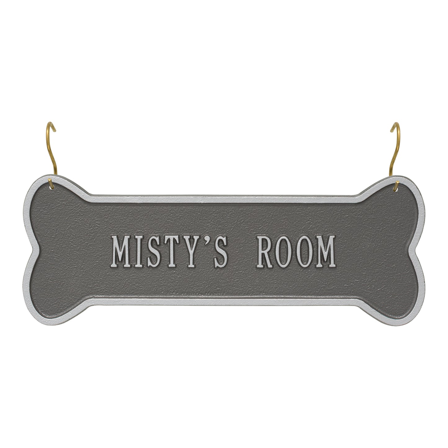 Whitehall Products Hanging Bone Personalized Crate Plaque One Line