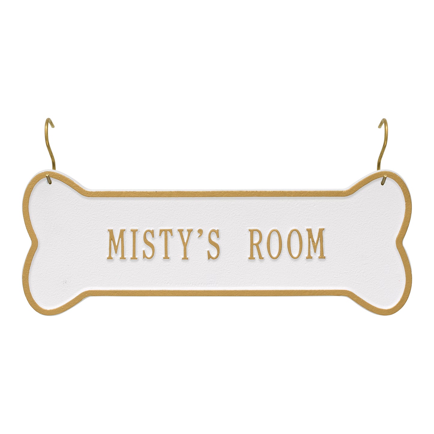 Whitehall Products Hanging Bone Personalized Crate Plaque One Line