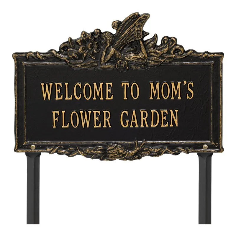 Whitehall Products Fairy Garden Personalized Lawn Plaque Two Lines