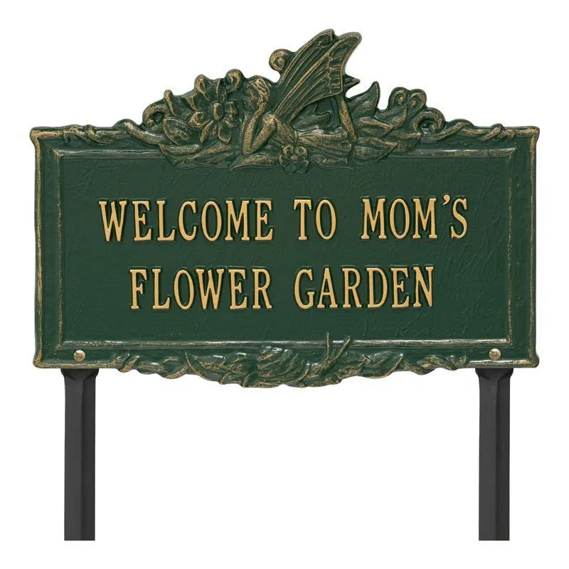 Whitehall Products Fairy Garden Personalized Lawn Plaque Two Lines