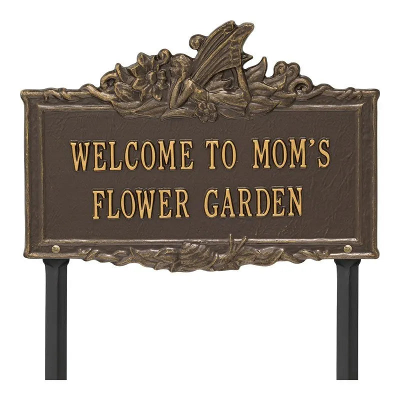 Whitehall Products Fairy Garden Personalized Lawn Plaque Two Lines
