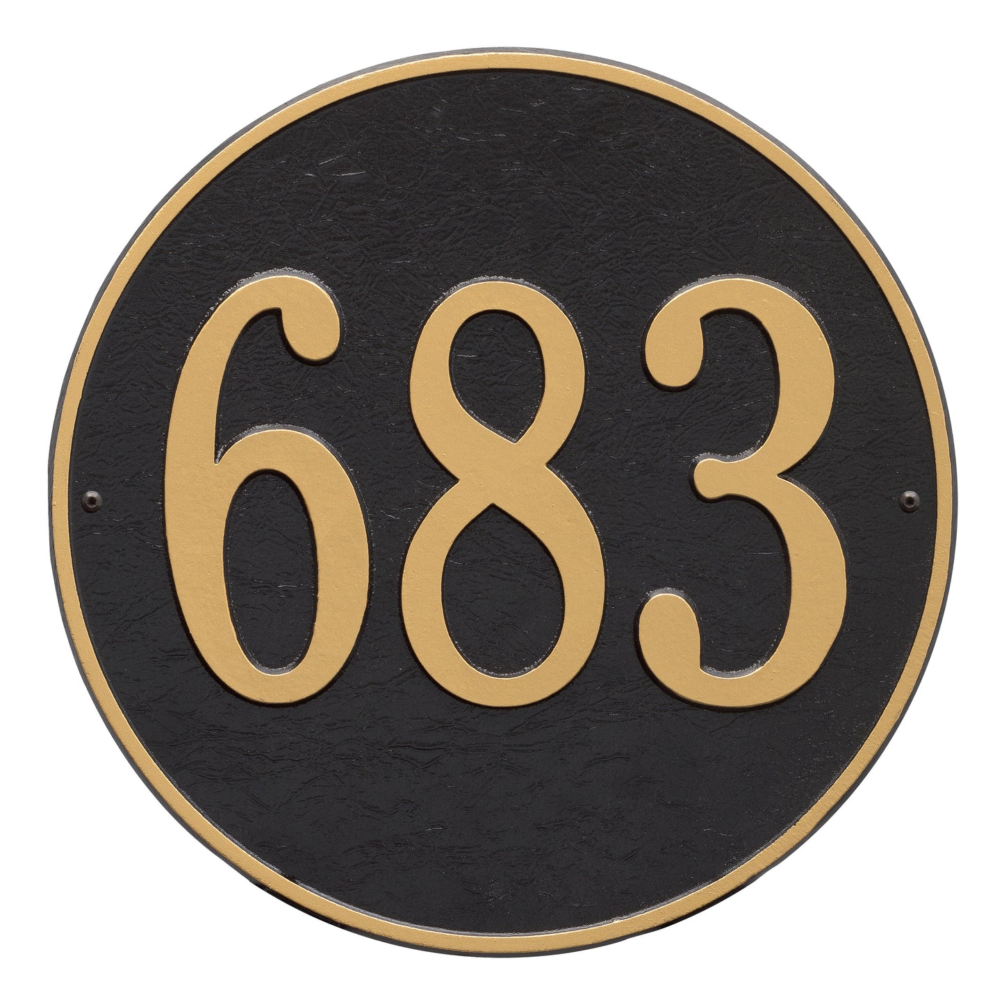 Whitehall Products Round 15 Diameter Wall Plaque One Line Black/silver
