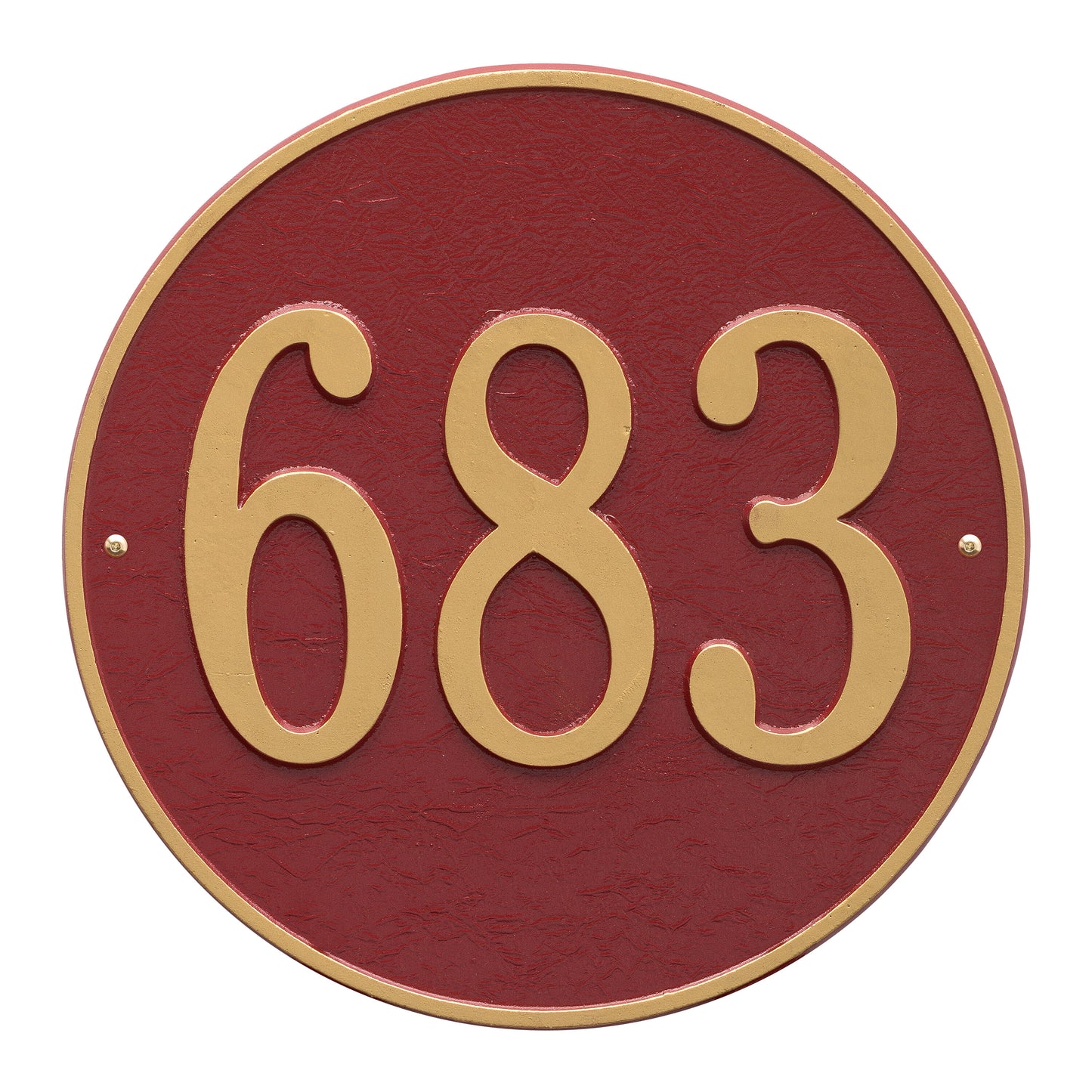 Whitehall Products Round 15 Diameter Wall Plaque One Line White/gold