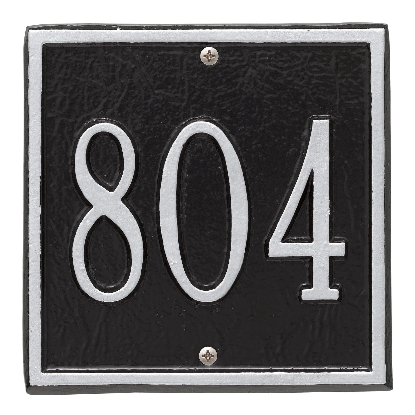 Whitehall Products Personalized Square Petite Wall Plaque One Line Black/white