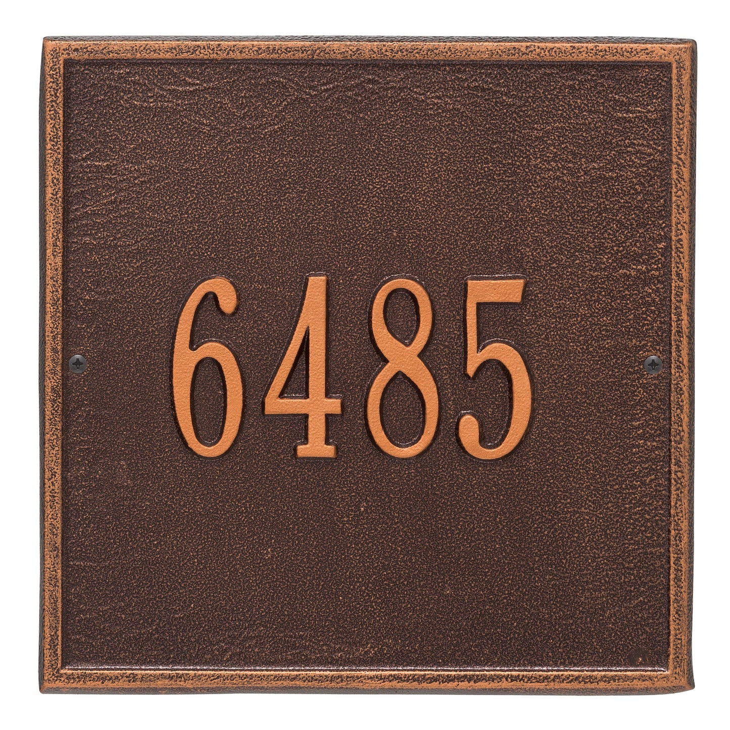 Whitehall Products Personalized Square Standard Wall Plaque One Line Black/gold