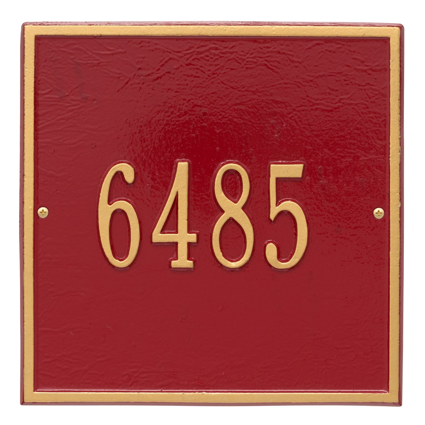 Whitehall Products Personalized Square Standard Wall Plaque One Line White/gold