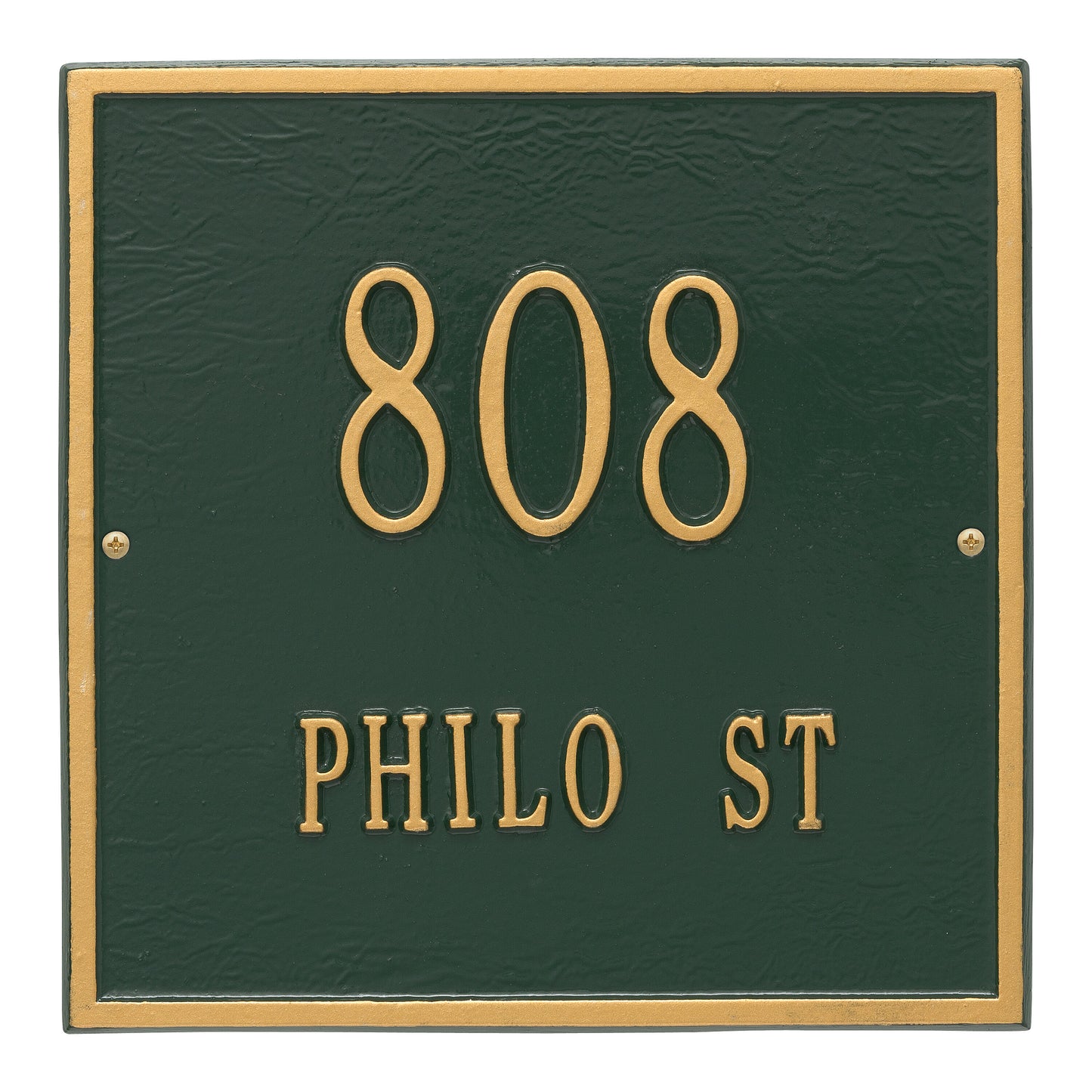 Whitehall Products Personalized Square Standard Wall Plaque Two Line Oil Rubbed Bronze