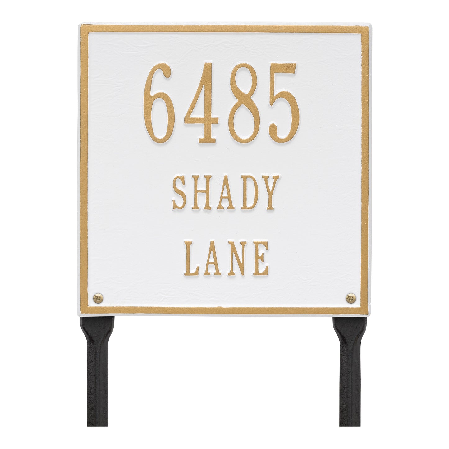 Whitehall Products Personalized Square Standard Lawn Plaque Three Line