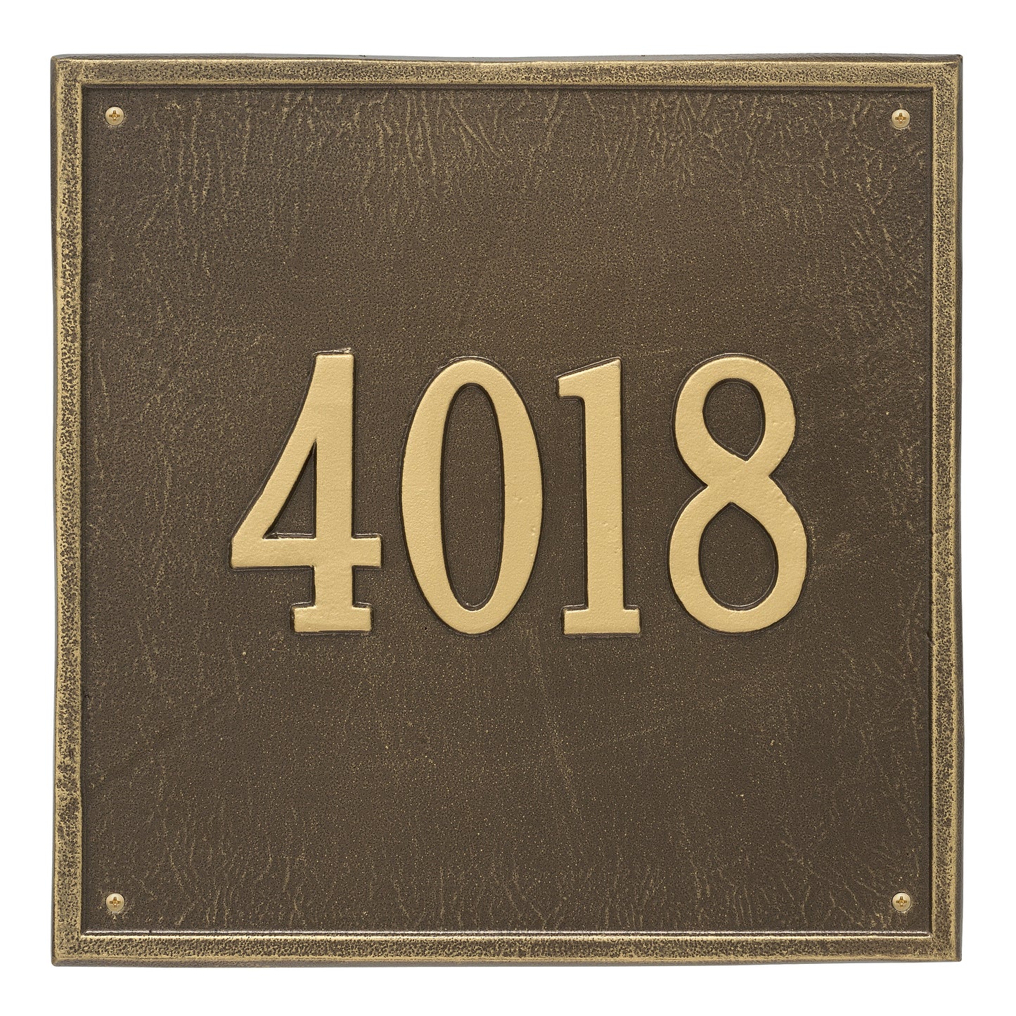 Whitehall Products Personalized Square Estate Wall Plaque One Line Antique Copper