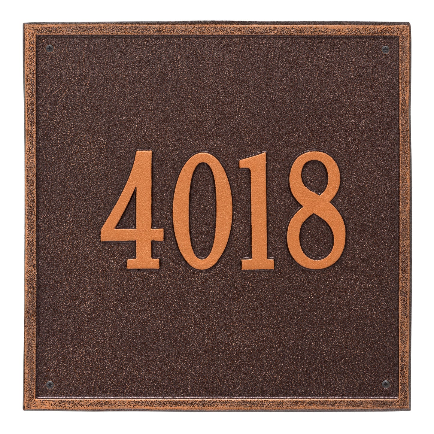 Whitehall Products Personalized Square Estate Wall Plaque One Line Black/gold