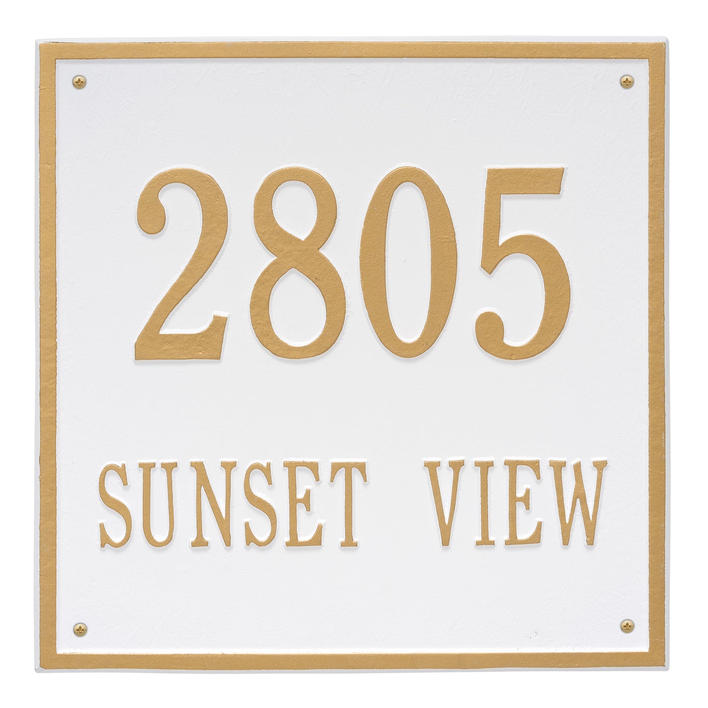 Whitehall Products Personalized Square Estate Wall Plaque Two Line