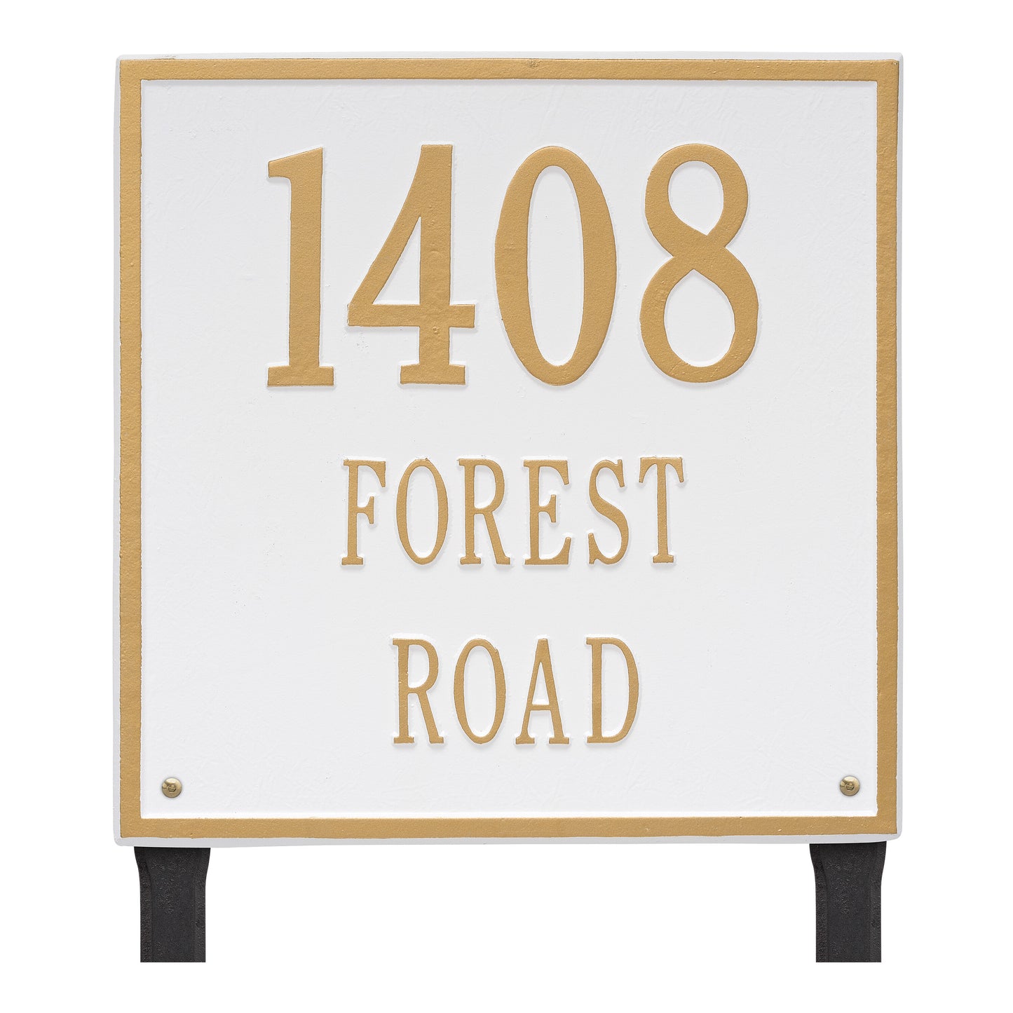 Whitehall Products Personalized Square Estate Lawn Plaque Three Line