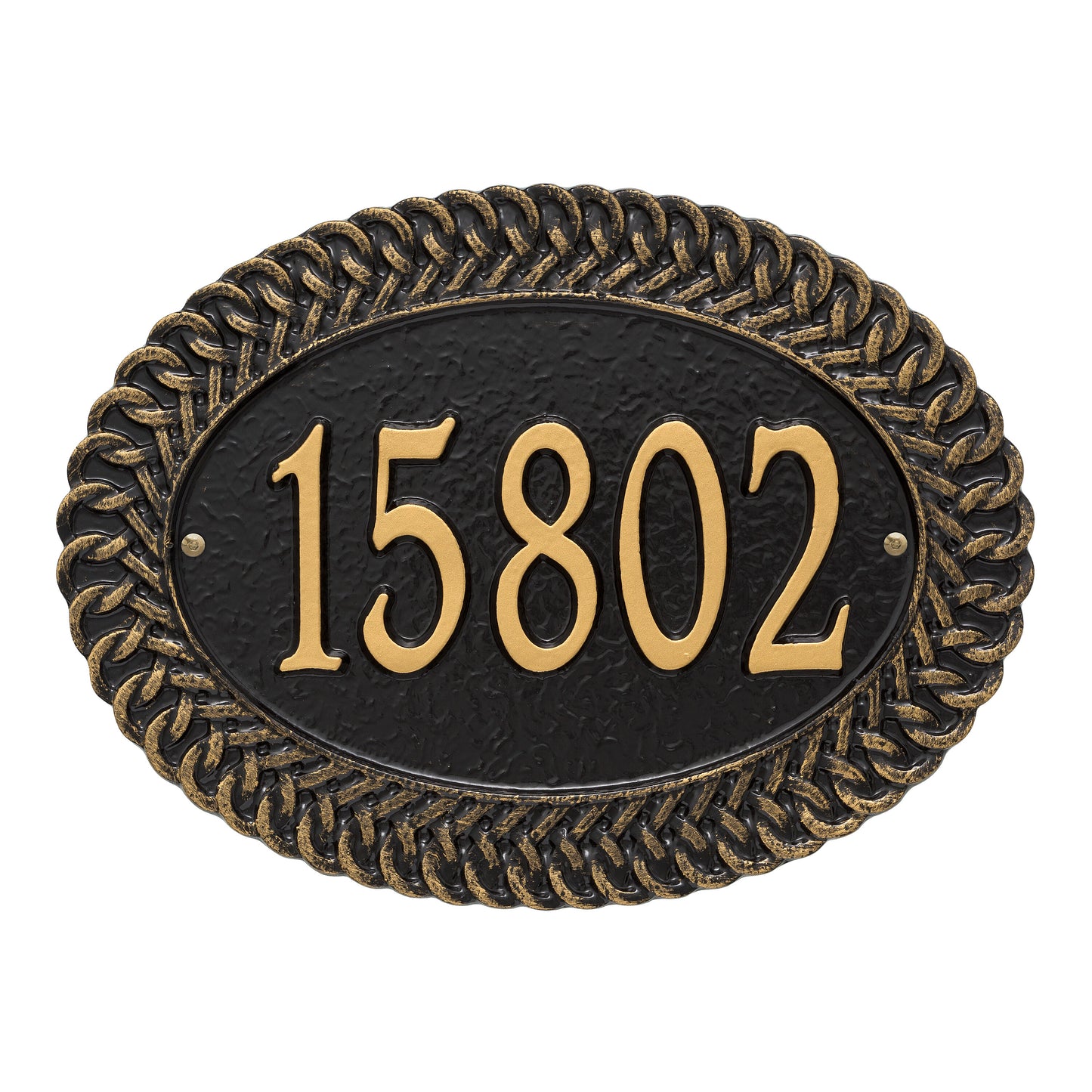 Whitehall Products Personalized Chartwell Standard Wall Plaque One Line Black/silver