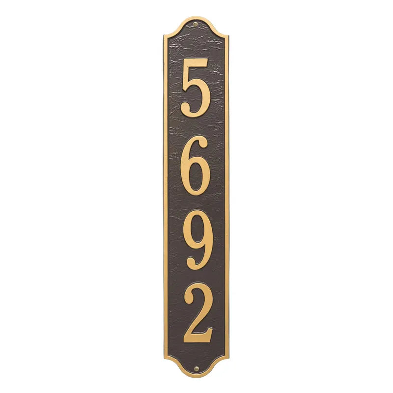 Whitehall Products Personalized Admiral Vertical Estate Wall Plaque One Line Pewter/silver