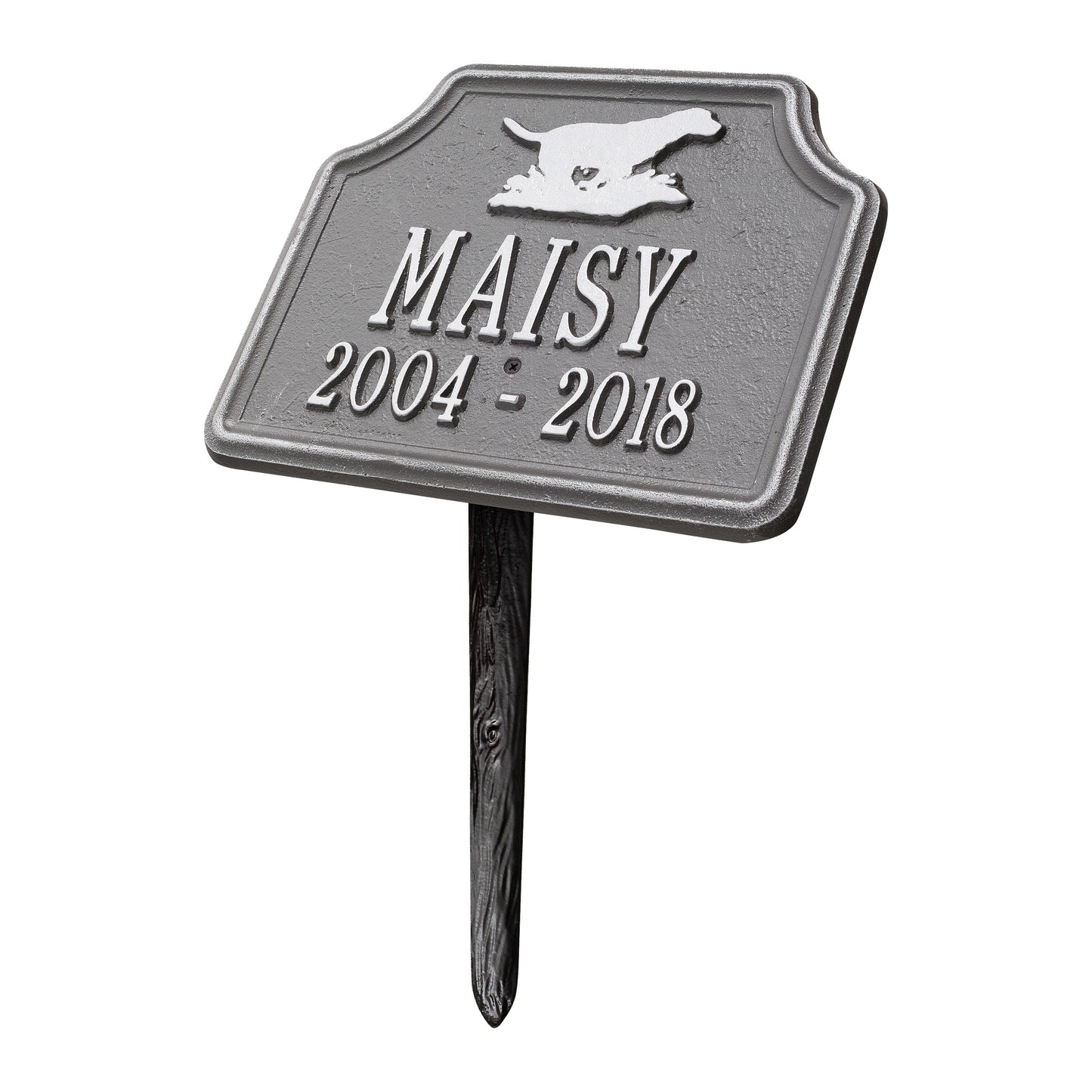 Whitehall Products Retriever Dog Memorial Personalized Lawn Plaque Two Lines