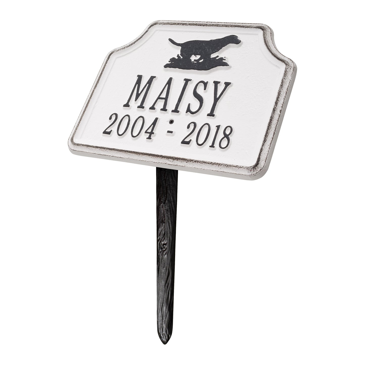 Whitehall Products Retriever Dog Memorial Personalized Lawn Plaque Two Lines