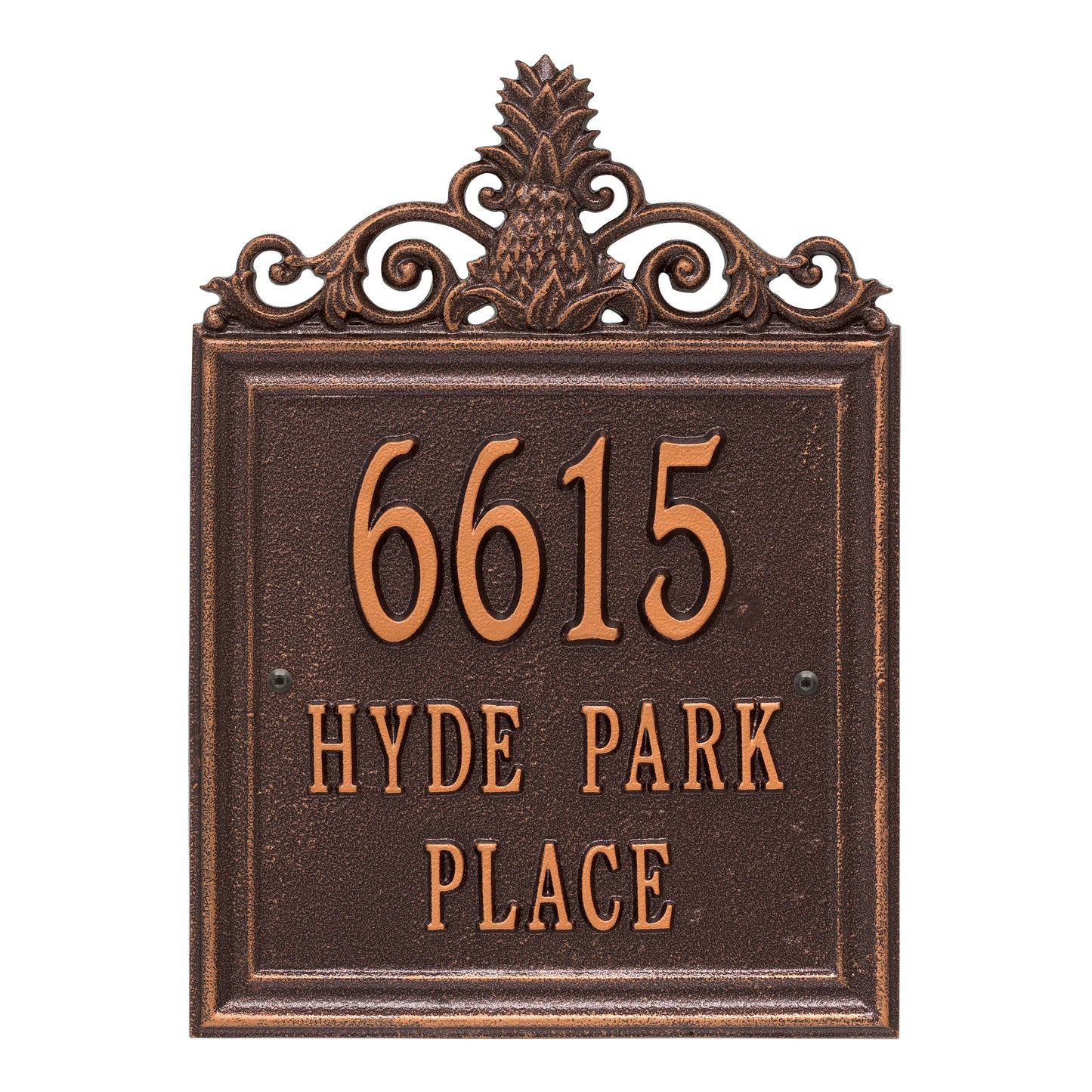 Whitehall Products Personalized Lanai Standard Wall Plaque Three Line Black/gold