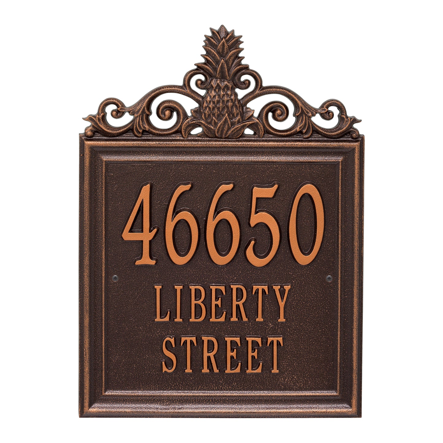 Whitehall Products Personalized Lanai Estate Wall Plaque Three Line Antique Copper