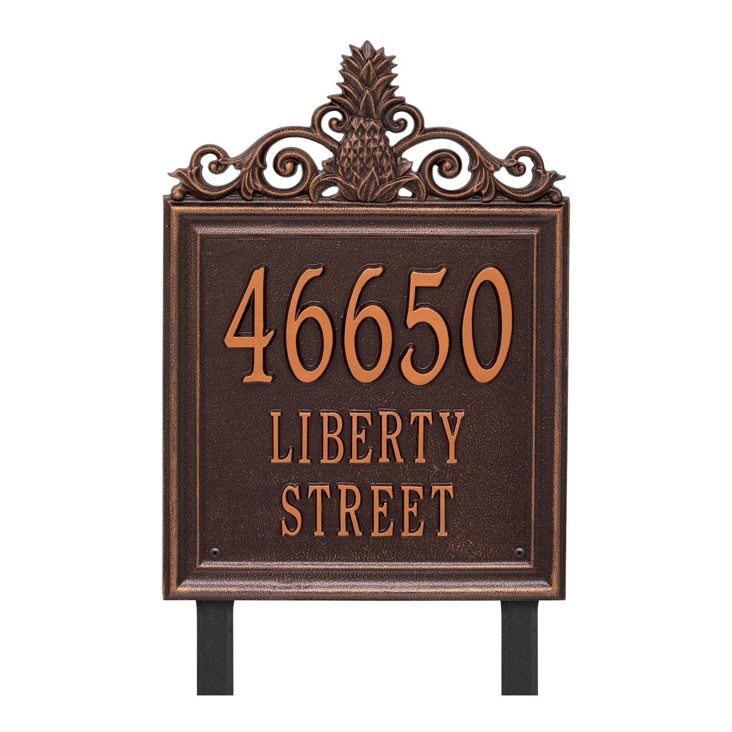 Whitehall Products Personalized Lanai Estate Lawn Plaque Three Line Antique Copper