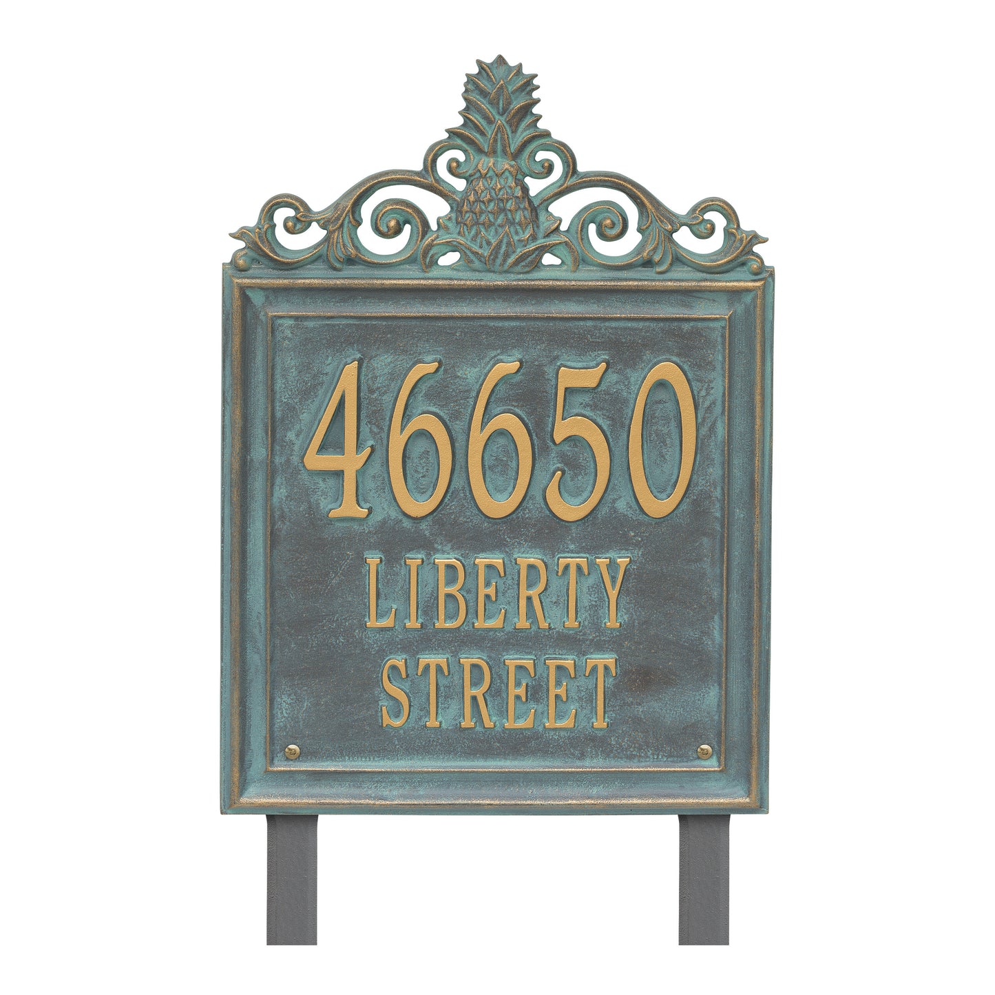 Whitehall Products Personalized Lanai Estate Lawn Plaque Three Line Oil Rubbed Bronze