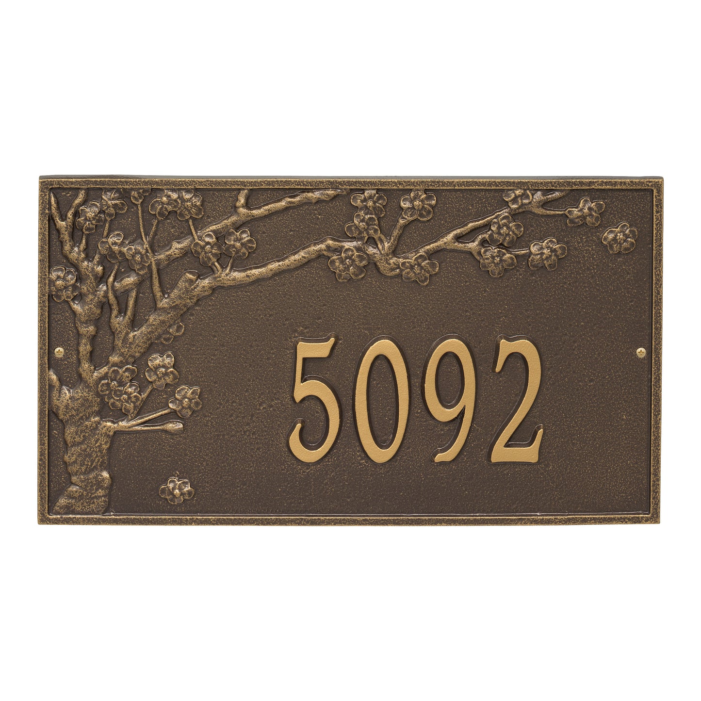 Whitehall Products Personalized Spring Blossom Estate Wall Plaque One Line