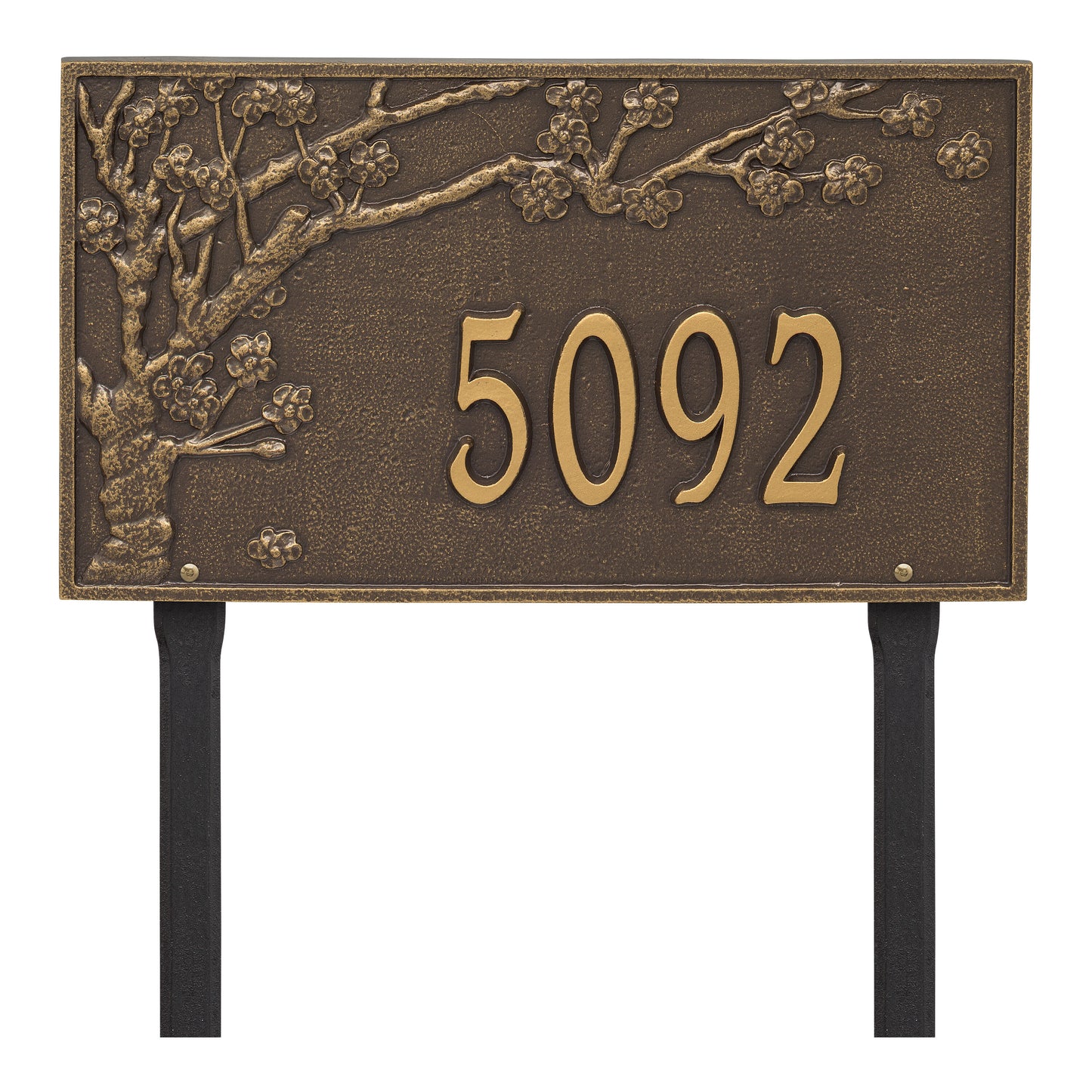 Whitehall Products Personalized Spring Blossom Estate Lawn Plaque One Line