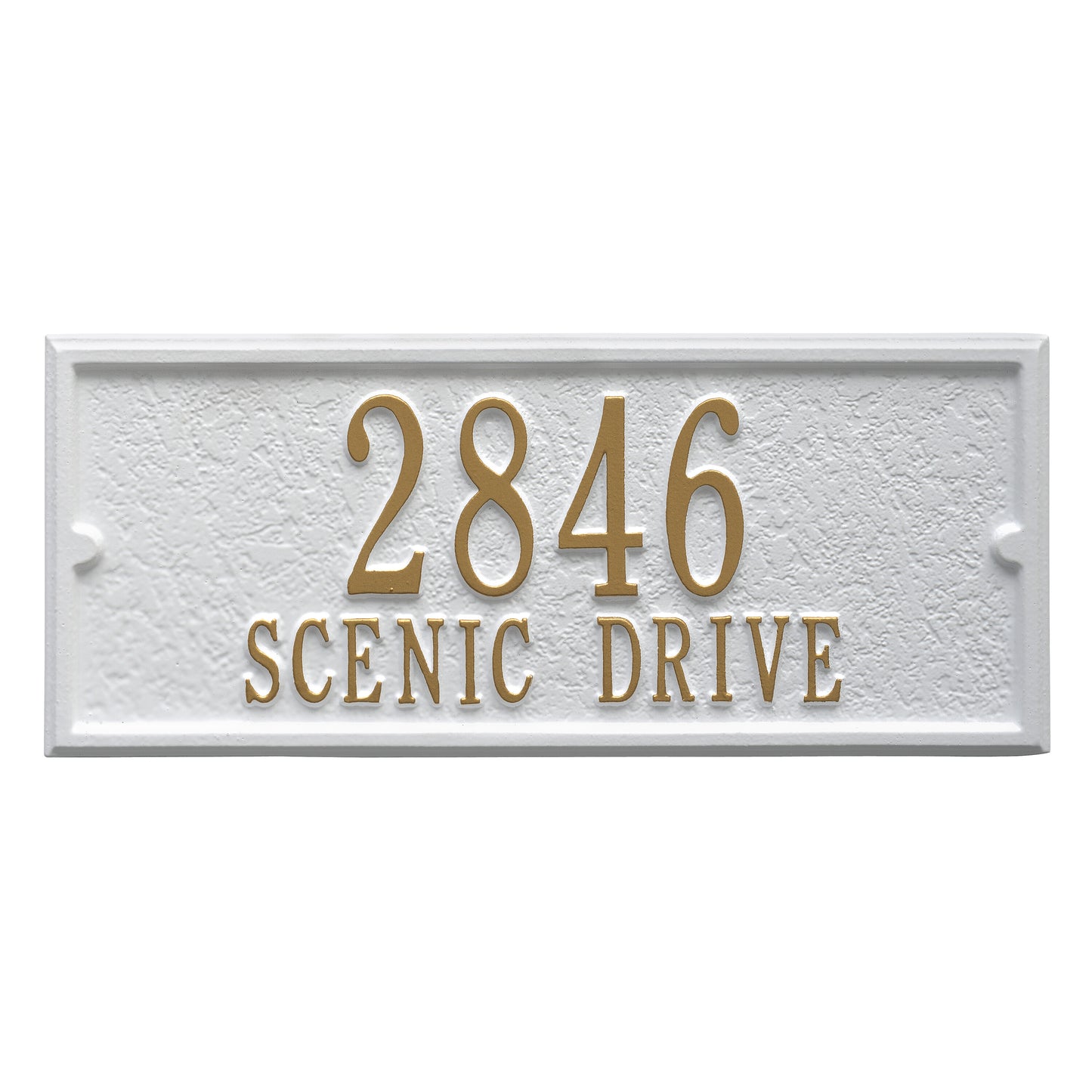 Whitehall Products Personalized Mailbox Side Address Plaque Black/gold