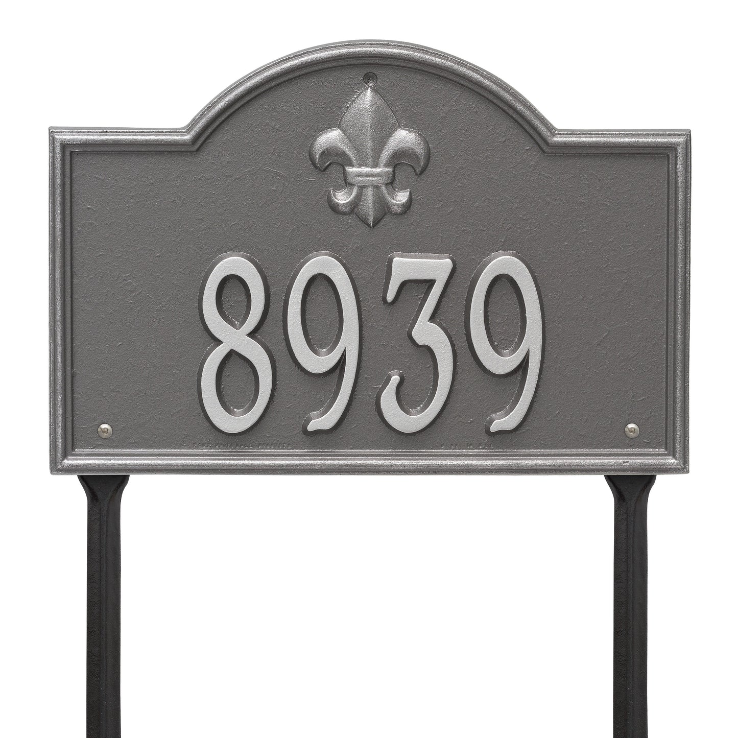 Whitehall Products Bayou Vista Standard Lawn Plaque One Line Antique Copper