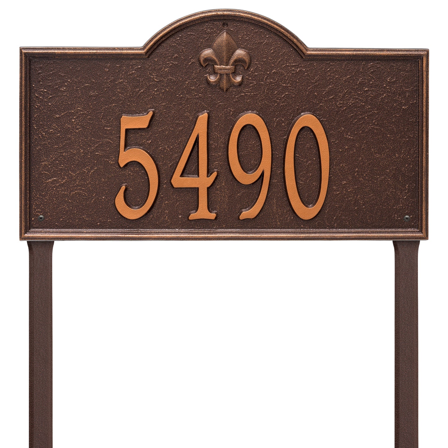 Bayou Vista Estate Lawn Address Plaque - One Line