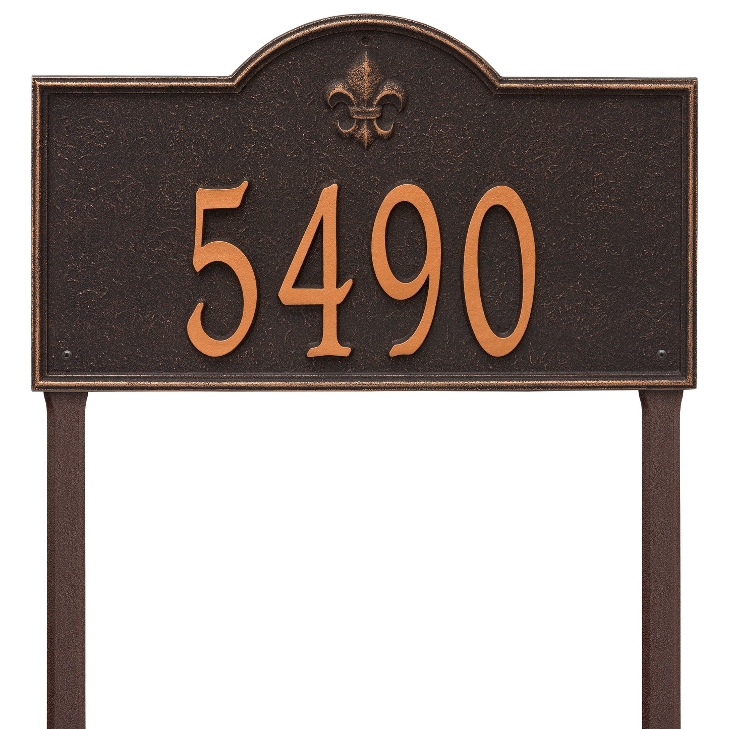 Bayou Vista Estate Lawn Address Plaque - One Line
