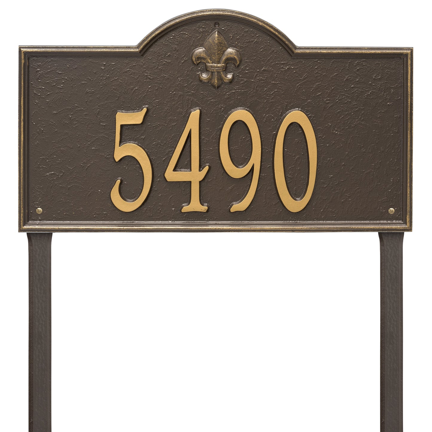 Bayou Vista Estate Lawn Address Plaque - One Line
