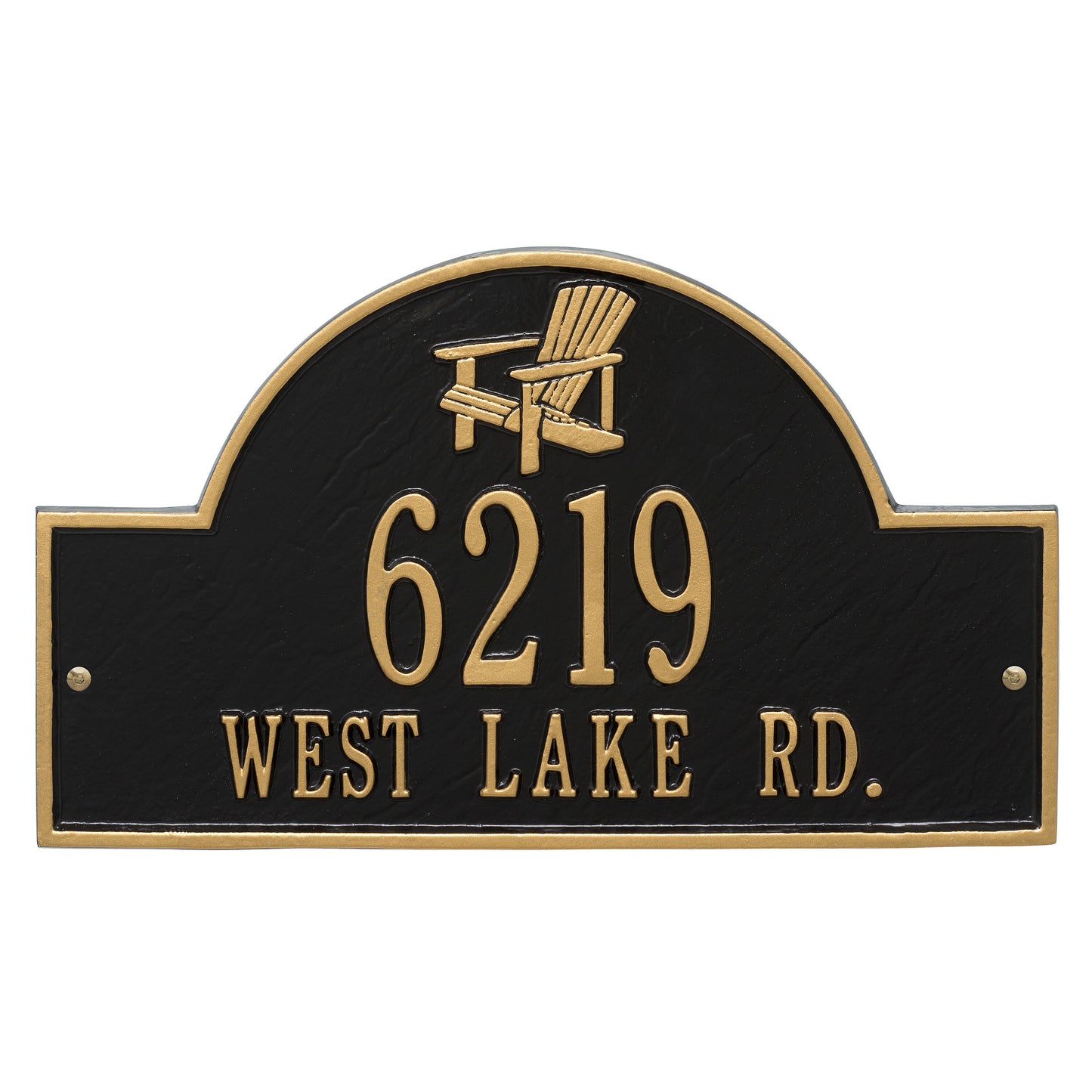 Whitehall Products Adirondack Arch Marker Standard Wall Plaque 2 Lines