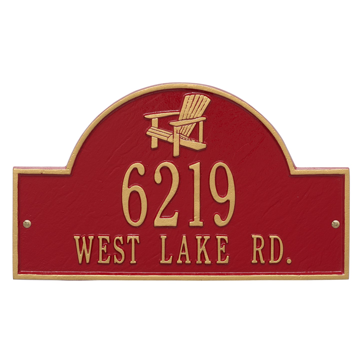 Whitehall Products Adirondack Arch Marker Standard Wall Plaque 2 Lines