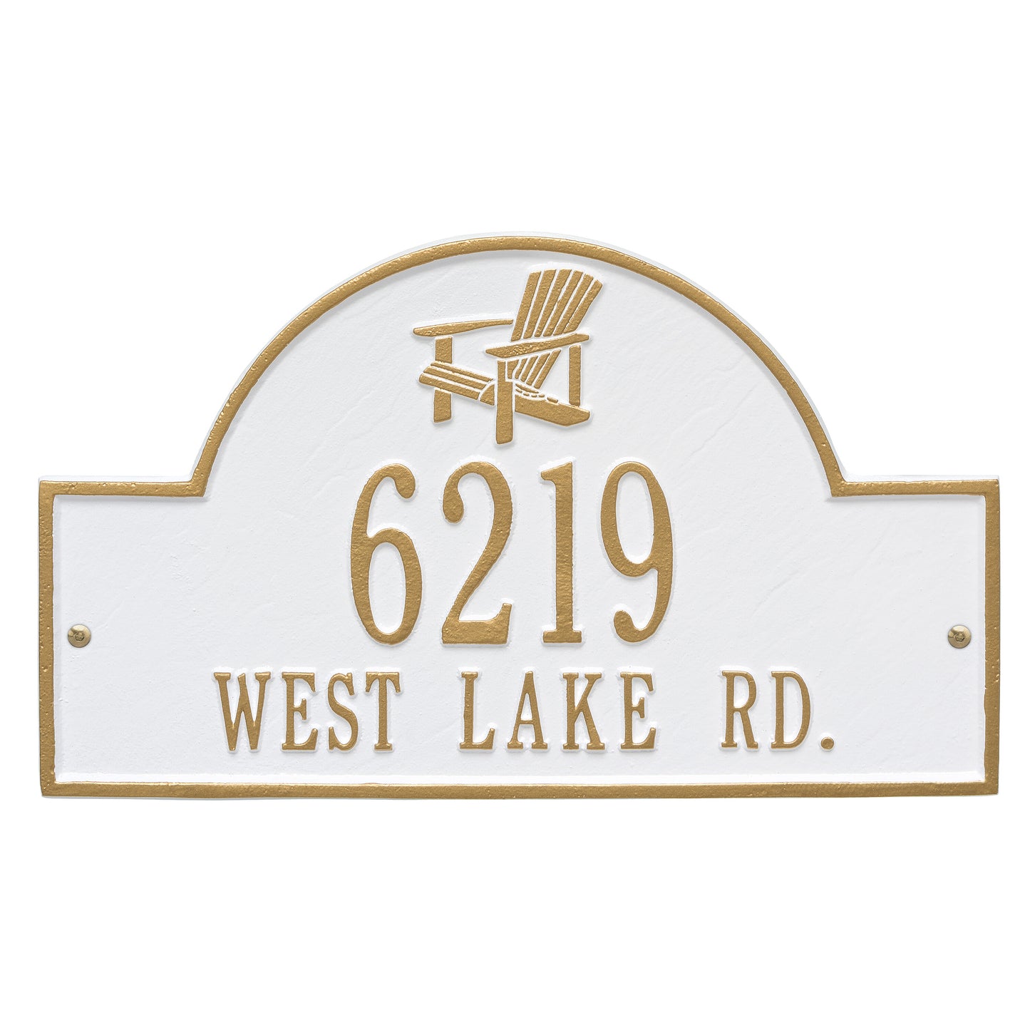 Whitehall Products Adirondack Arch Marker Standard Wall Plaque 2 Lines