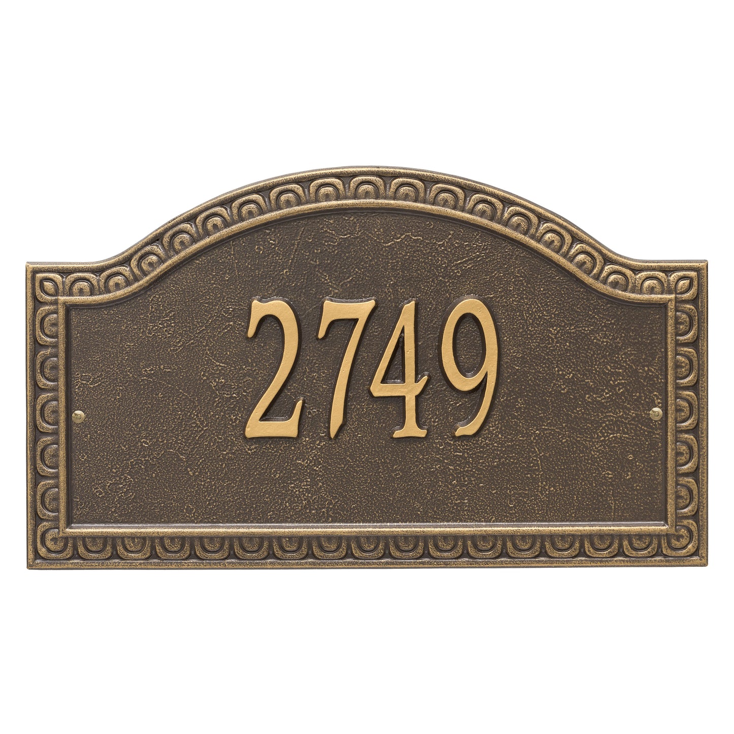 Whitehall Products Personalized Penhurst Grande Wall Plaque One Line Pewter/silver