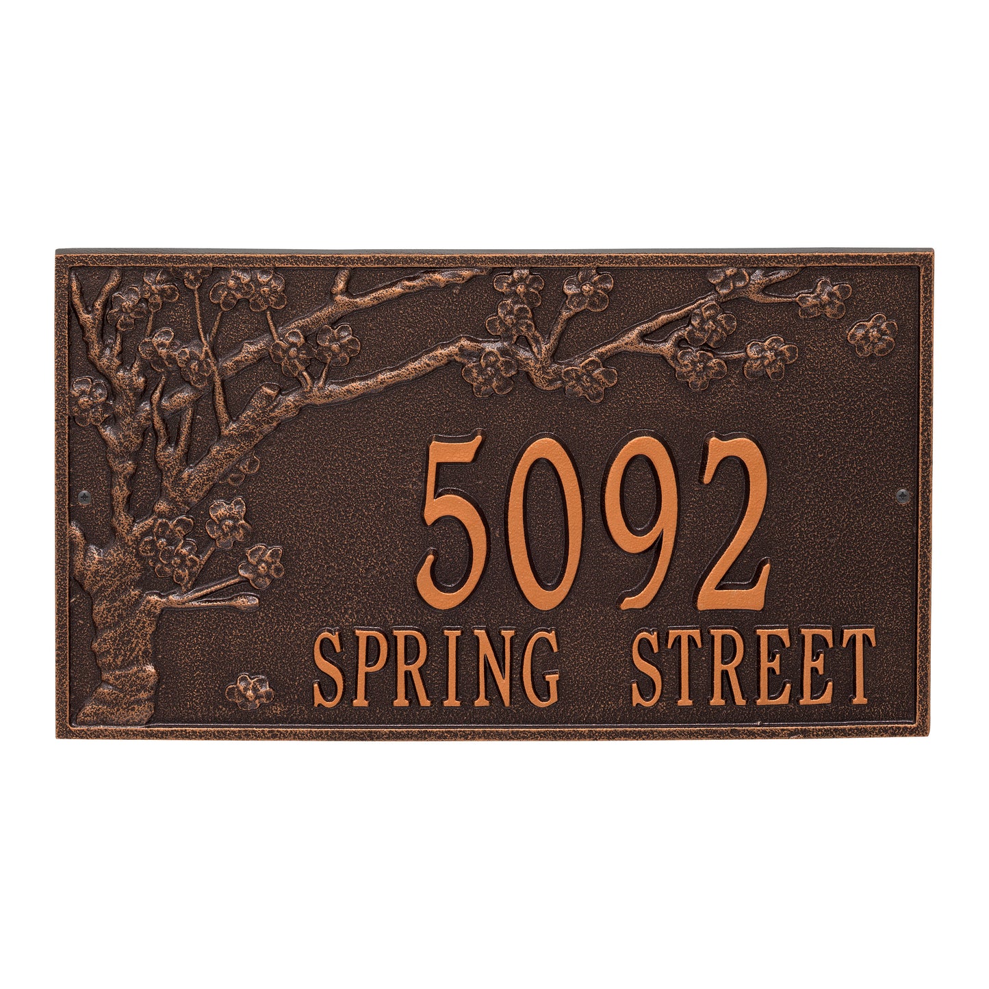 Whitehall Products Personalized Spring Blossom Estate Wall Plaque Two Line
