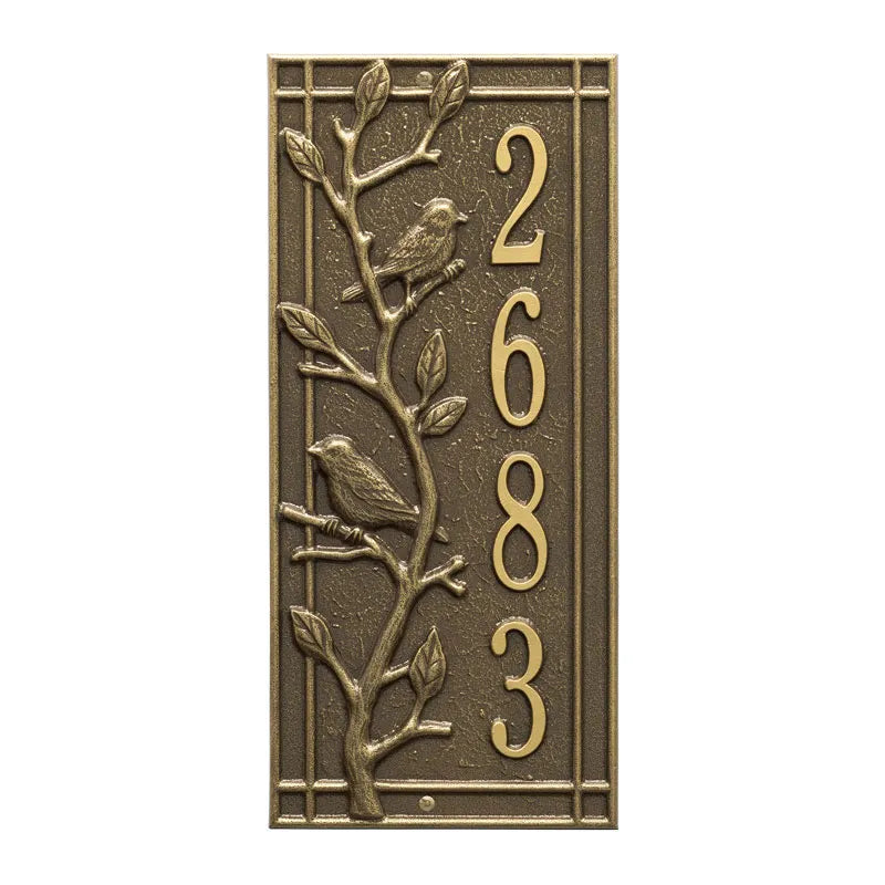 Whitehall Products Personalized Woodridge Vertical Wall Plaque One Line Antique Copper