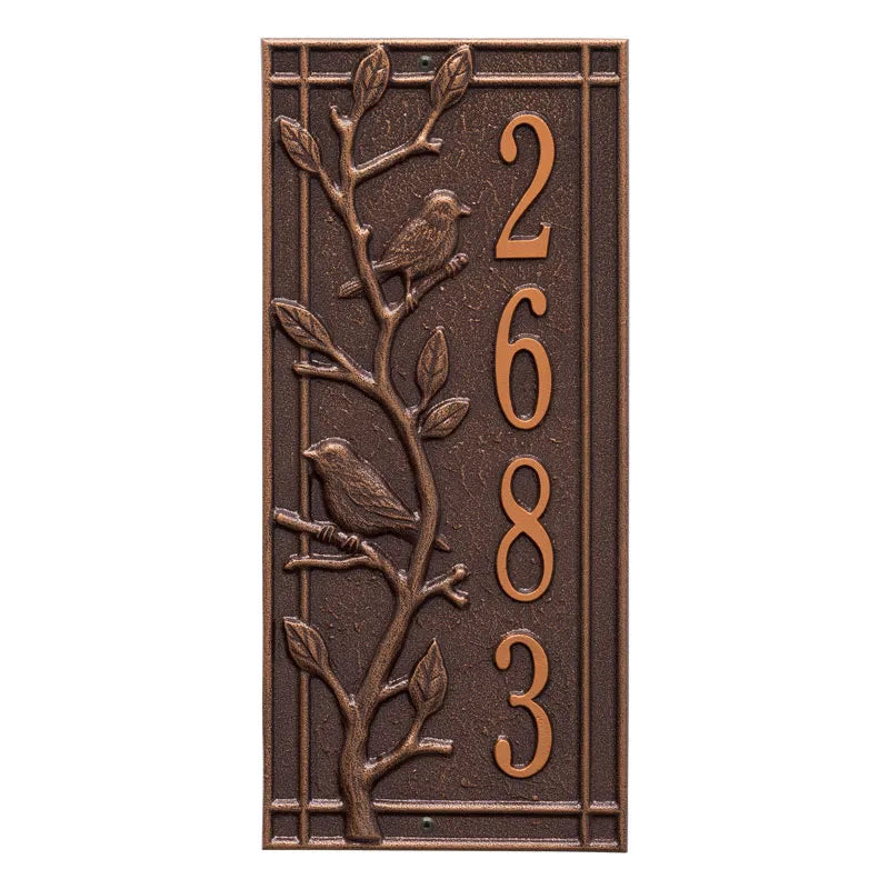 Whitehall Products Personalized Woodridge Vertical Wall Plaque One Line Black/gold